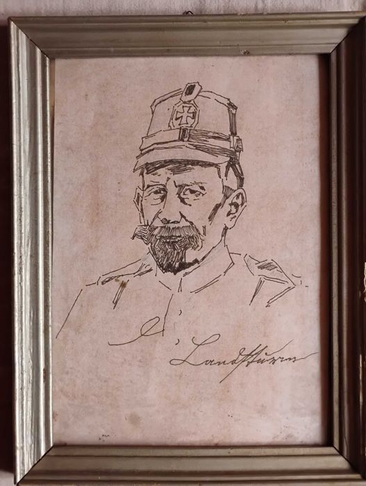 Стар графичен пертрет . Майстора.