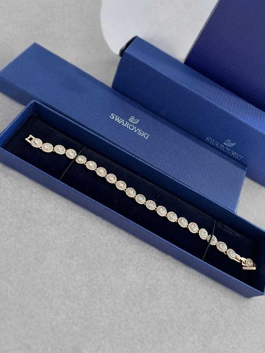 Bratara Swarovski Rose/Gold Una Angelic Premium