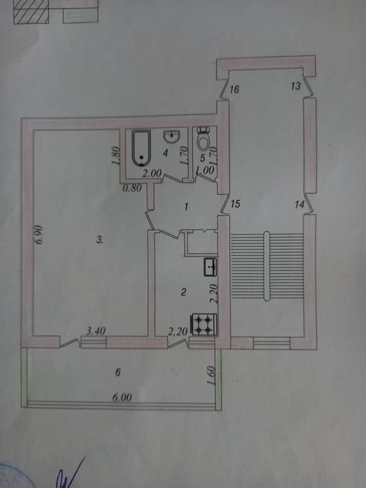 Ангрен Дукент Квартира 1 комнатная, без ремонта