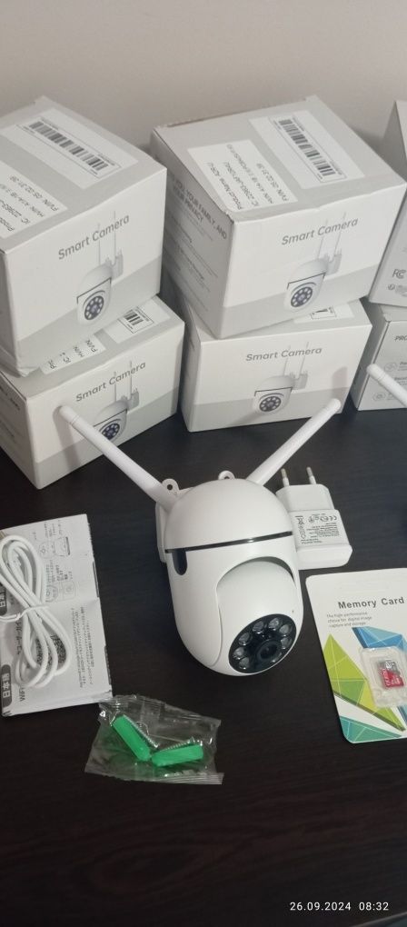 Пълен комплект  за наблюдение през телефон -- Камера, Карта памет, А