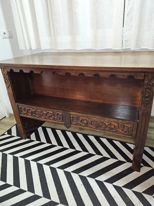 Birou vechi cu biblioteca