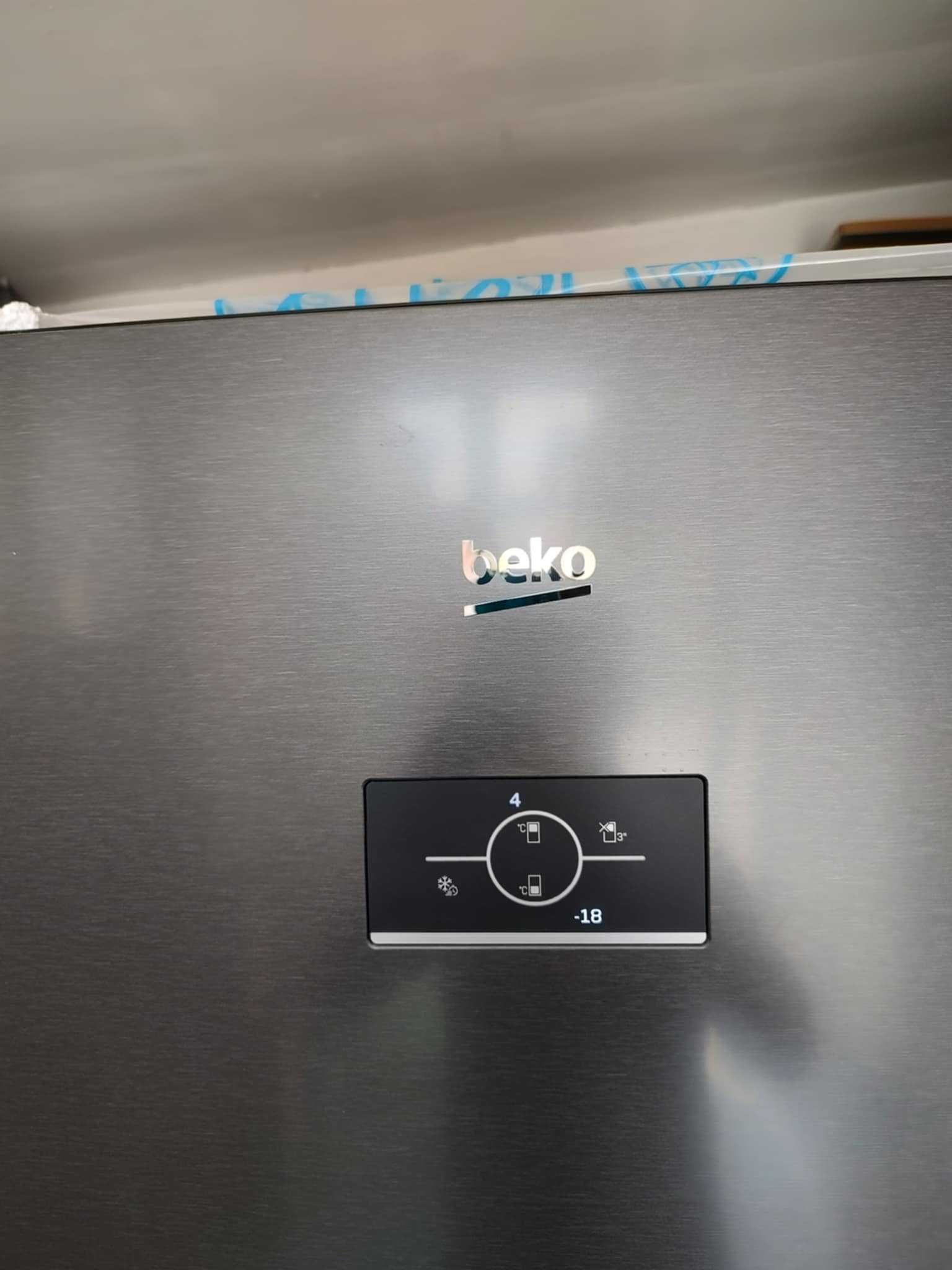 Чисто нов Хладилник с фризер BEKO-БЕКО 186.5 см Dark Inox No Frost ™