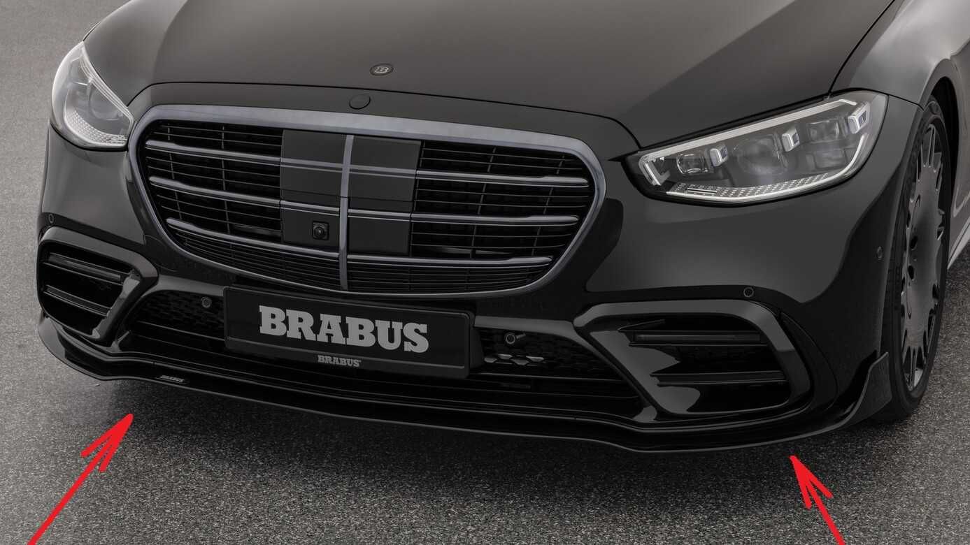 Спойлер лип предна броня BRABUS S-class AMG Line W223  от 2020 г.>