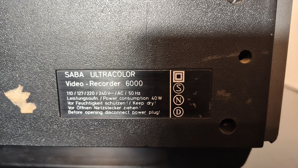 Видео касетофон  SABA Video recorder 6000
