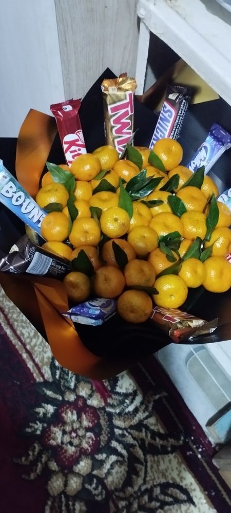 mandarinli buket buket shkalatli