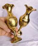 Două vaze vintage decorative din bronz, 15cm, Marea Britanie, 1970