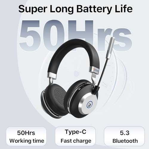 Нови Професионални безжични слушалки с микрофон за работа и Zoom