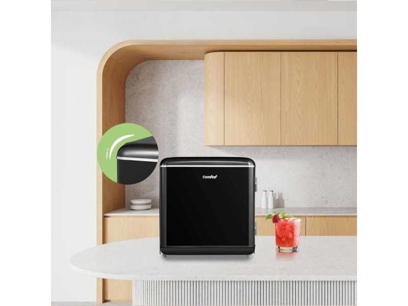 Ретро Мини Хладилник Comfee RCD50BL2EURT(E), 47L, Черен