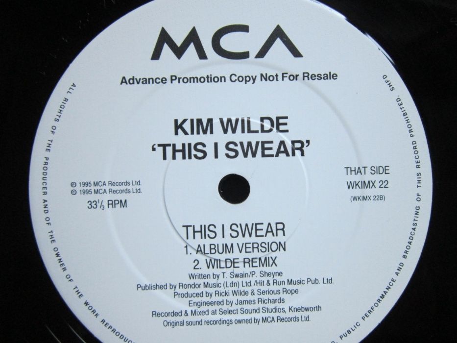vinil colectie Kim Wilde ‎-Select & This I Swear