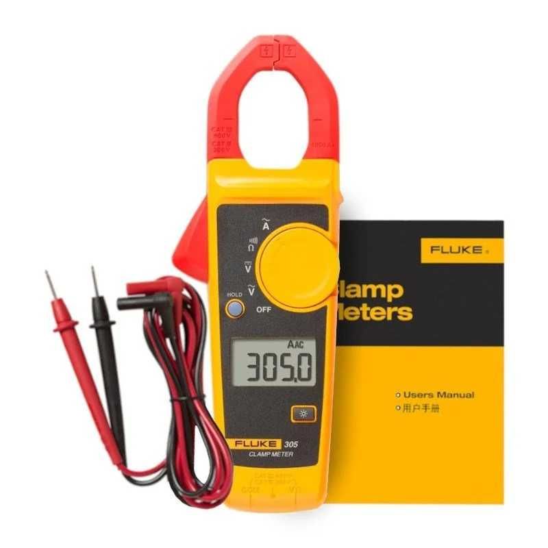 Fluke 305 Clamp Meter True RMS, AC 999.9A, CAT III 600V