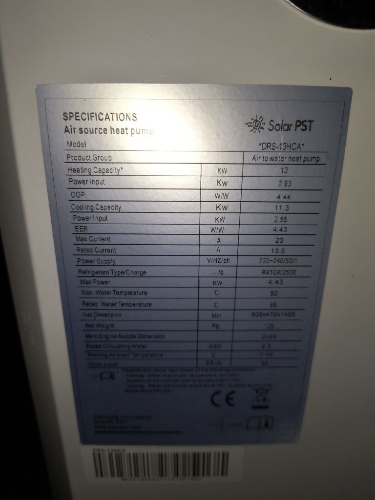 2 Pompe de căldură noi de 10 și 13kw, compresoare Daikin