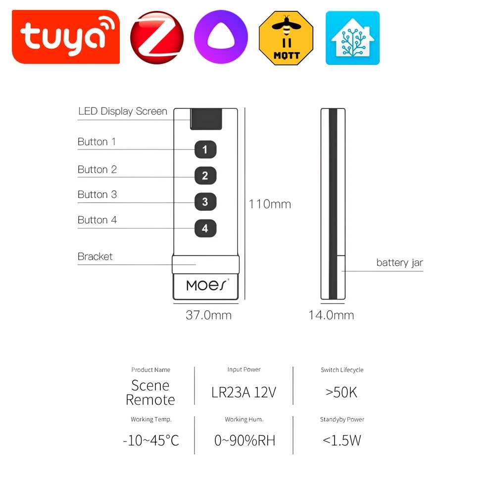 ZigBee пульт для сценарии умного дома