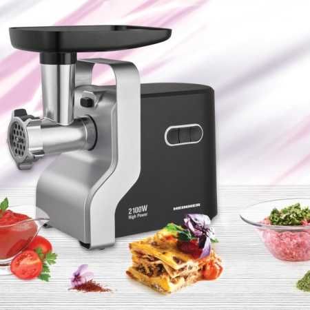 Нова месомелачка Heinner MG-2100BKSL, 2100 W, приставка за домати