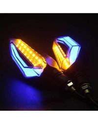 Set semnalizari moto ATV scuter dual LED daylight lumina zi albastra