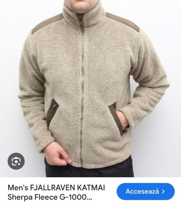 Jacheta bărbați drumeție Fjallraven Katami Sherpa Fleece  M