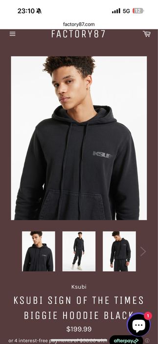 Мъжки суишърт KSUBI L размер горнище НОВО