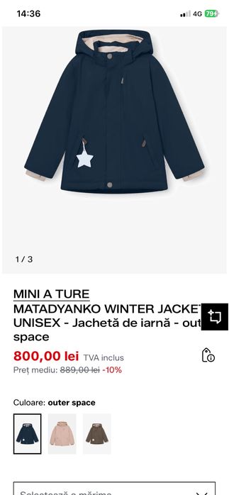 Geacă copii Mini a ture windproof, water&snow proof