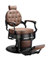 Бръснарски стол Mae - черен/кафяв