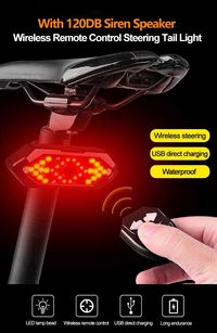 Stop semnalizare bicicleta telecomanda lumini LED USB