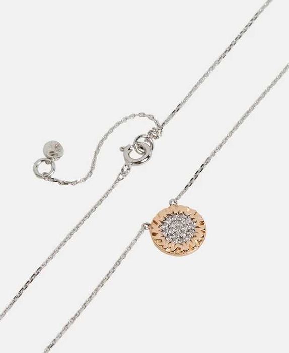 Lantisor argint 925 Michael Kors, pandant rotund aurit, nou