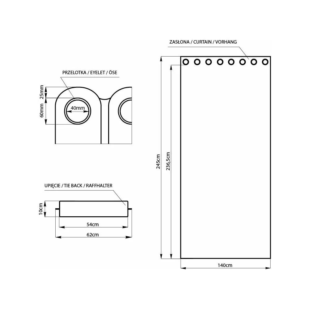 Draperii din catifea neagra cu inele - 2 bucati