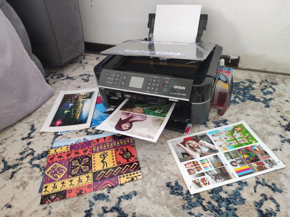 Epson L 650 kopia skanerli 6 ta rangli hama yeri 100% idialni tiniq