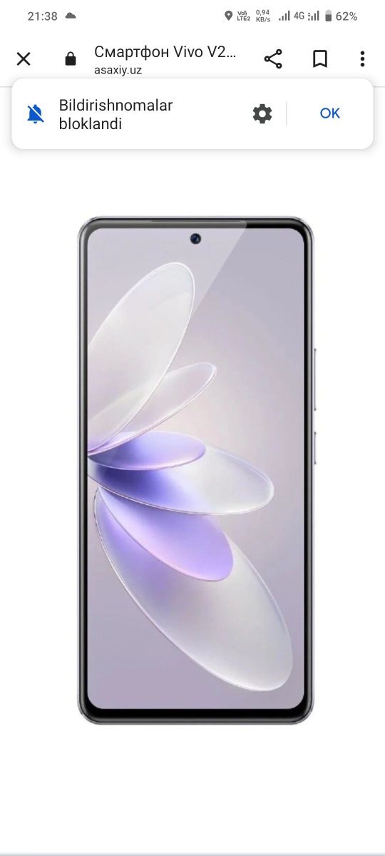 Vivo v27e kafolati bilan