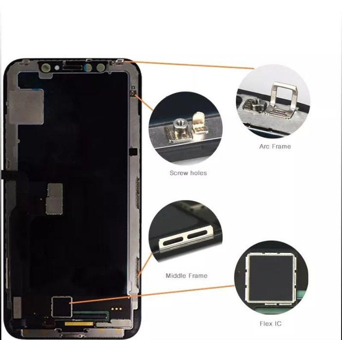 Display iPhone X negru, nou, sigilat, compatibil
