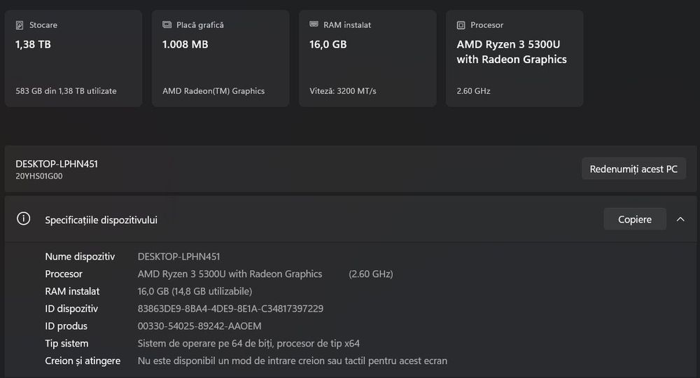 Lenovo Thinkpad E15 Gen 3 AMD