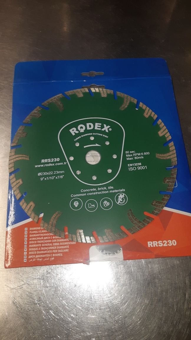 Disc de tăiat Rodex 230 mm beton,cărămidă,ceramica