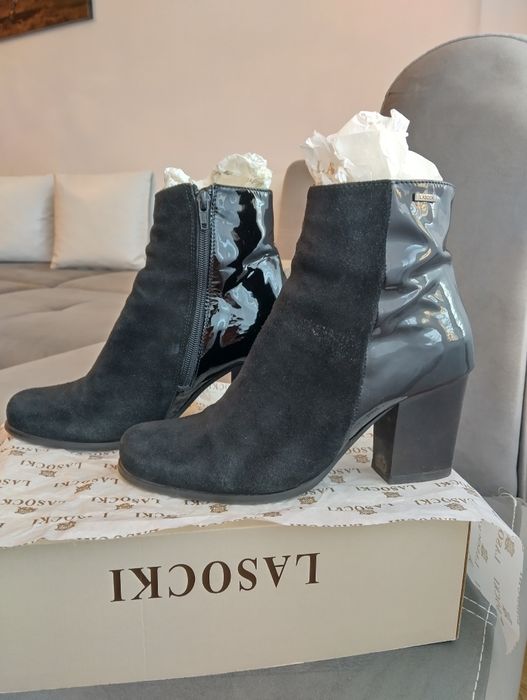 Боти Lasocki - черни , естествена кожа