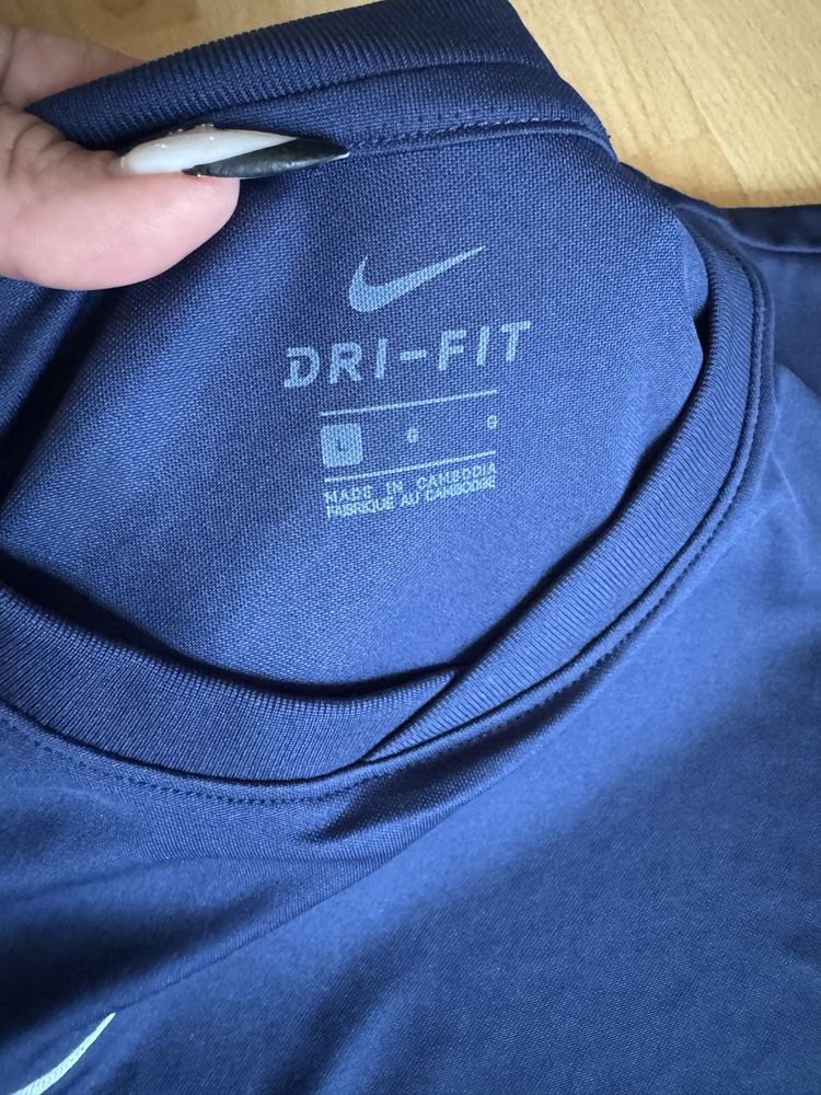Оригинална тъмно синя мъжка тениска NIKE DRY! L