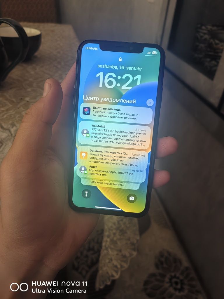 iphone x bor xolati yaxshi 64 GB xotira
