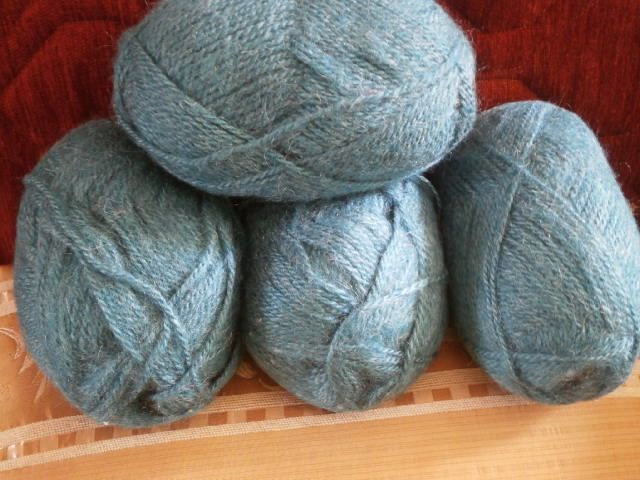 Маслено зелена турска прежда MOHAIR 400 грама