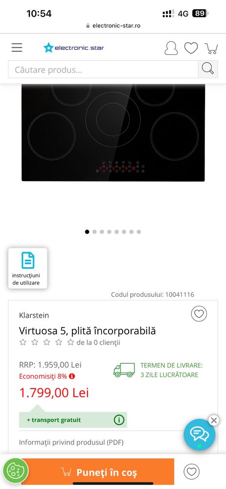 Plita Vitroceramica KLARSTEIN Virtuosa 5