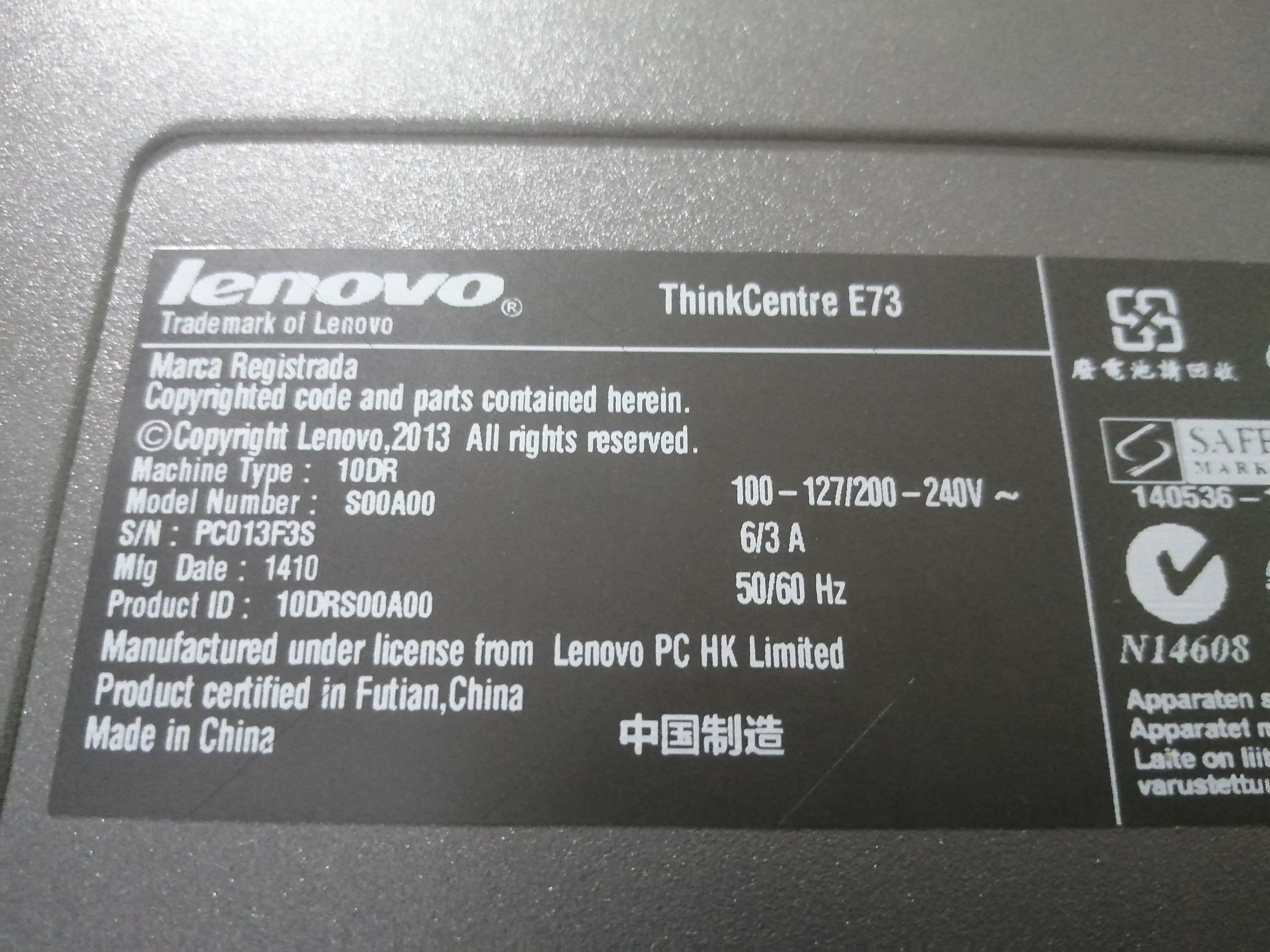Calculator Lenovo ThinkCentre E73 Livrare Gratuita!