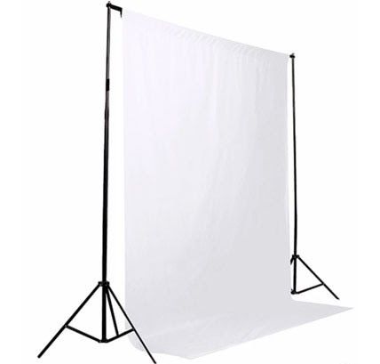 Профессиональный белый фото/видео фон с ножками