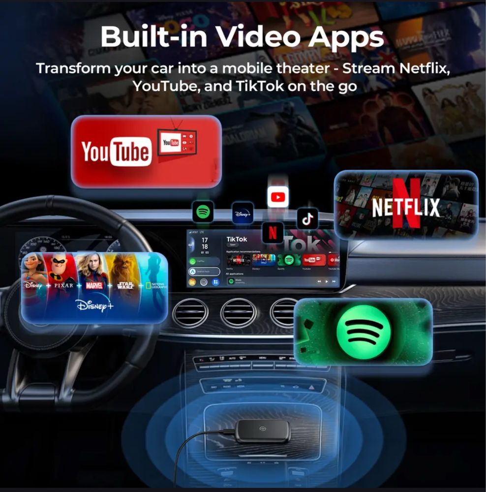 TIMEKNOW 2025 Новый 3 в 1 CarPlay  Поддержка Youtube  Универсальный