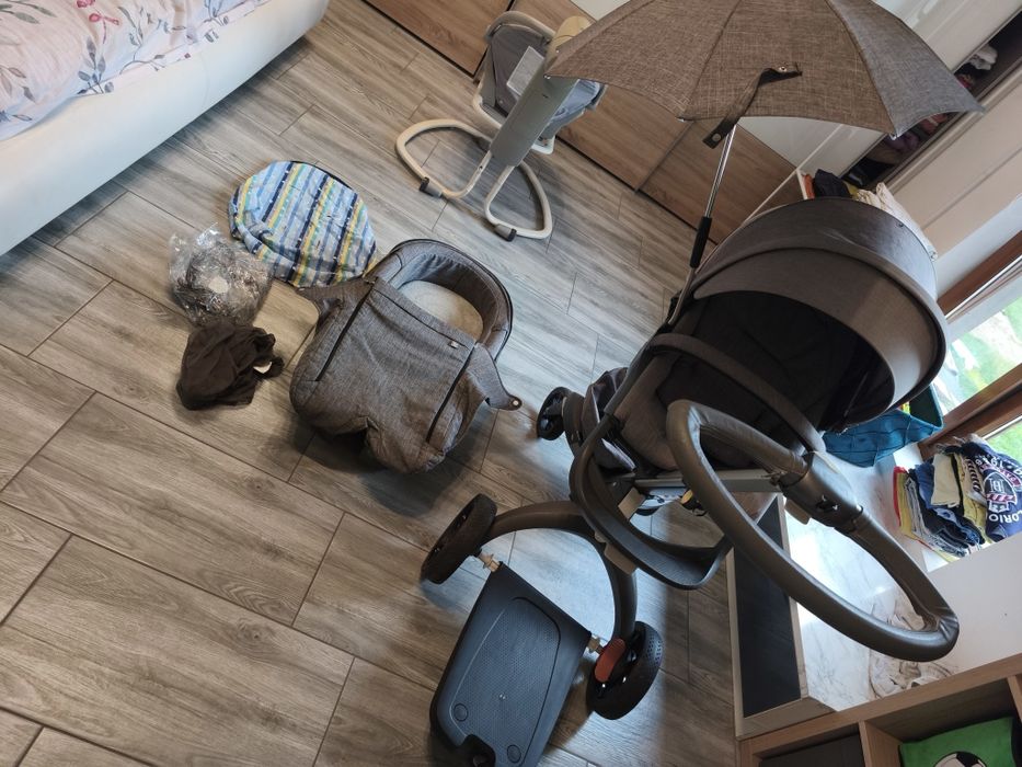 Cărucior  2in1 stokke Xplory V5 black melange