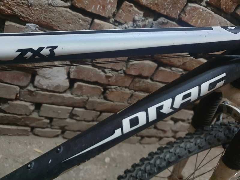 Планински велосипед 26 колело DRAG ZX3 черно бяло рамка 16 инча size S