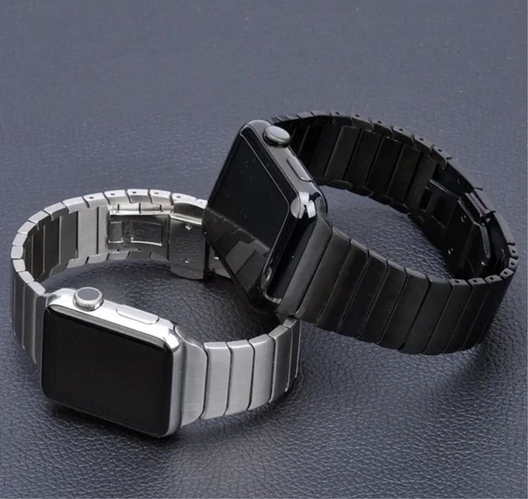 Curea Husa Metalic Titanium/Neagra Incarcator Ceas Apple Watch Iphone