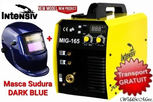 Intensiv MIG 165-Aparat sudura cu sarma MIG-MAG/MMA+Masca Sudura Blue