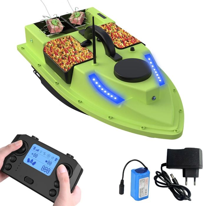 Катер для прикормки. Кораблик. Рыбалка. Эхолот. Рыболокатор.