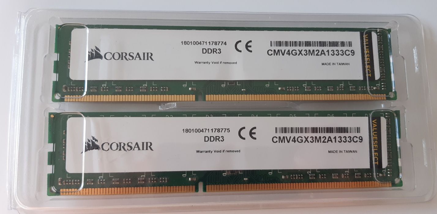 Memorie pc Corsair ValueSelect 2x2GB DDR3 1333MHz CMV4GX3M2A1333C9