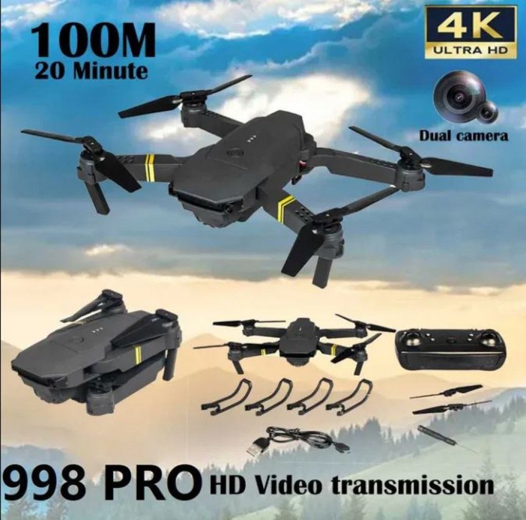 Сгъваем DRON 998 Pro с 2 камери, WIFI и приложение HD