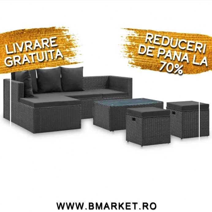 Set mobilier de gradina/terasa cu perne canapea/coltar Ratan NOU FORLI