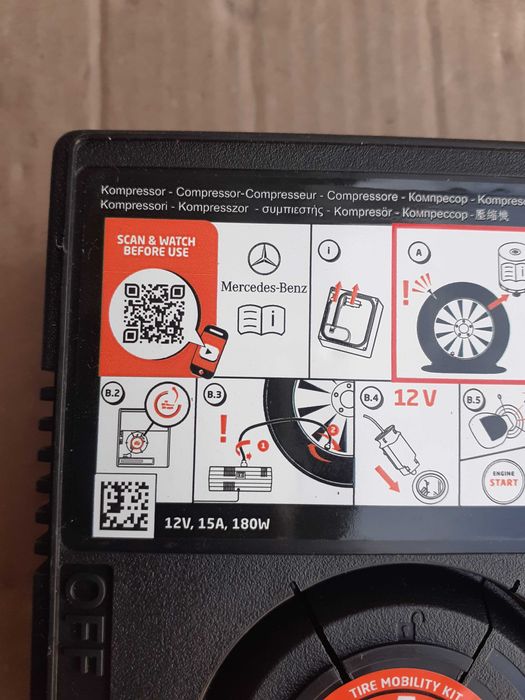 Compresor auto umflat roti + spuma,kit pana pt.gama MERCEDES    180 W
