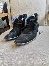 Мъжки черни кожени обувки