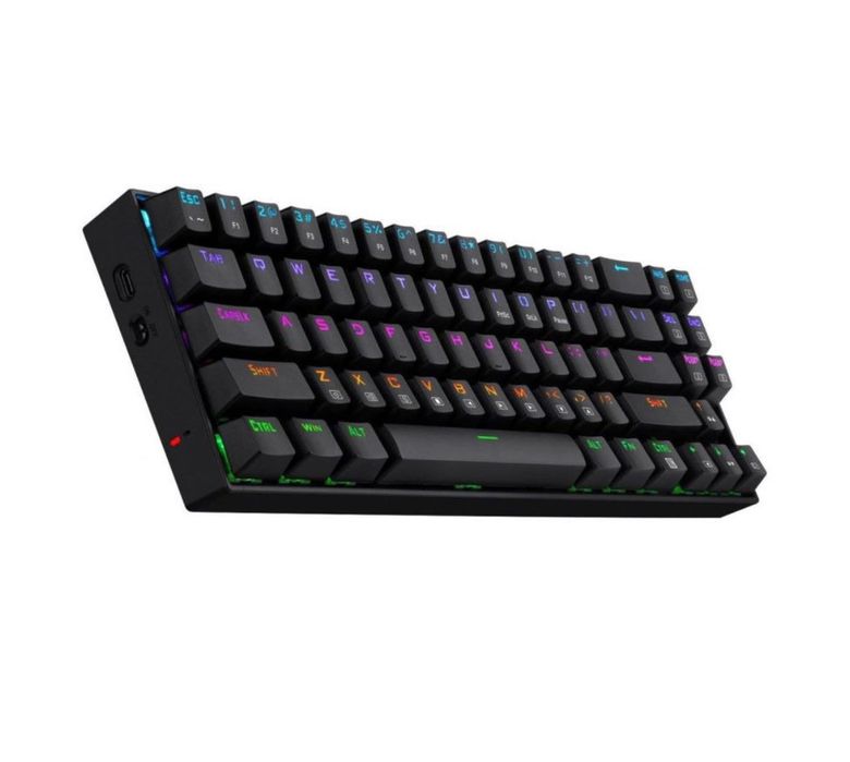 Mеханична клавиатура Redragon - Deimos K599, безжична, Red, RGB, черна