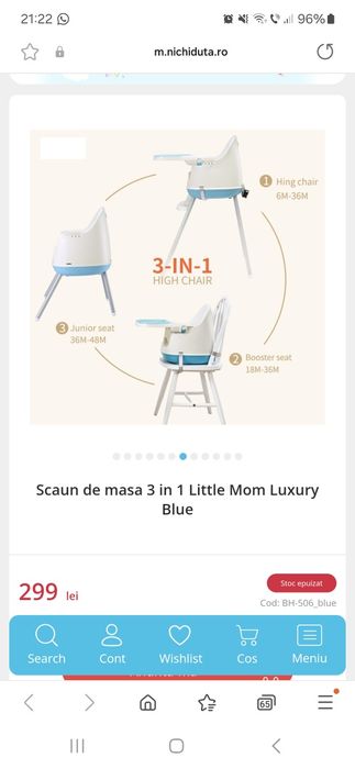 Scaun de masă 3in1 (6-36luni)